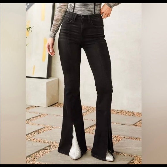 HOLLISTER High-rise Vintage Flare Front Split Hem Jeans - Picture 2 of 8